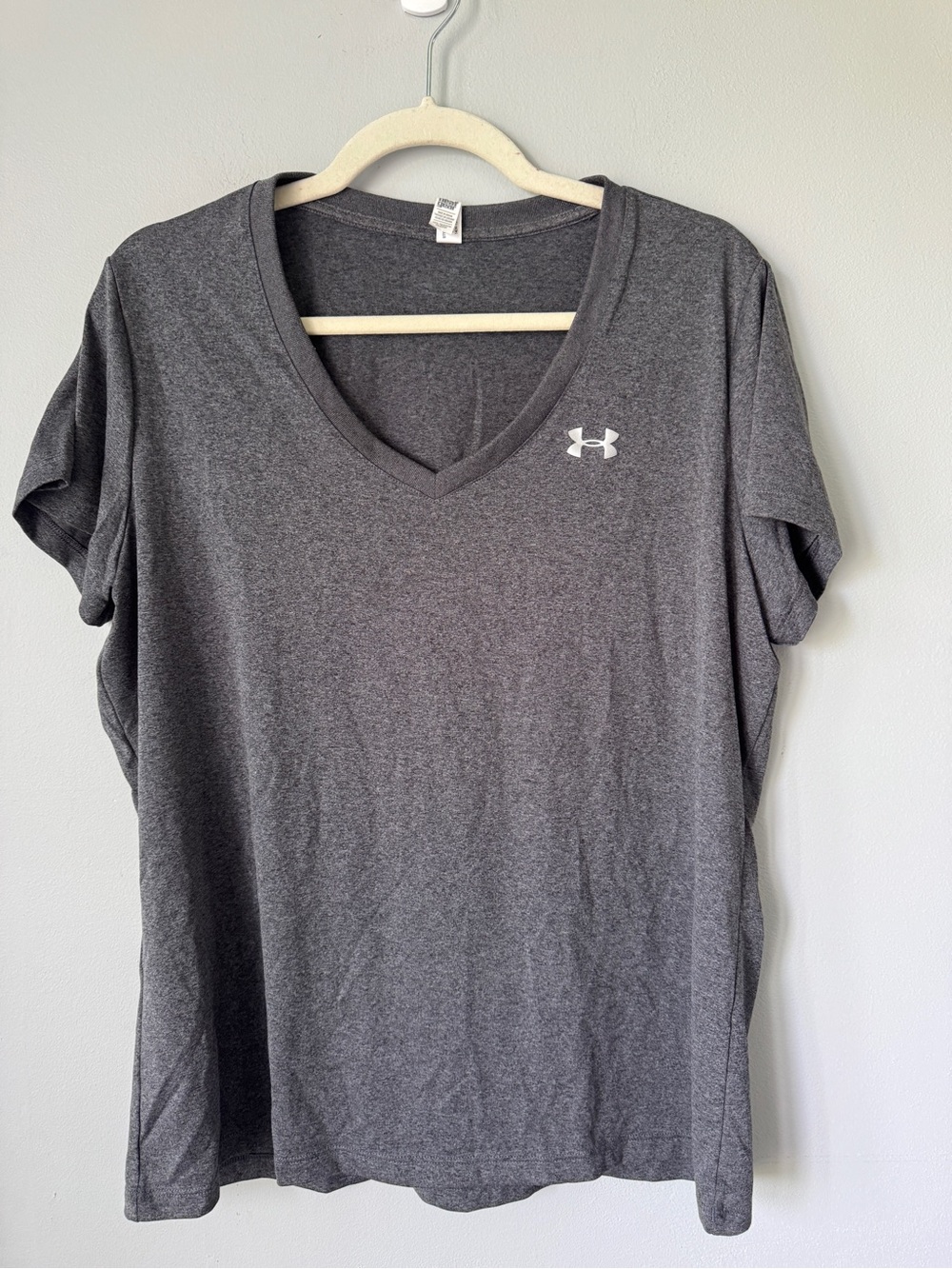 Under Armour Dark Gray V-Neck Athletic Tee